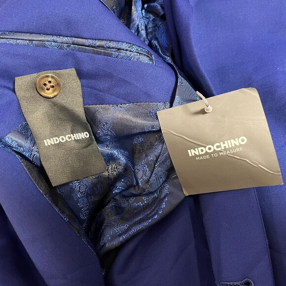 Indochino Men's Blue Wool Custom Fit Blazer Jacket - NWT - Picture 7 of 7